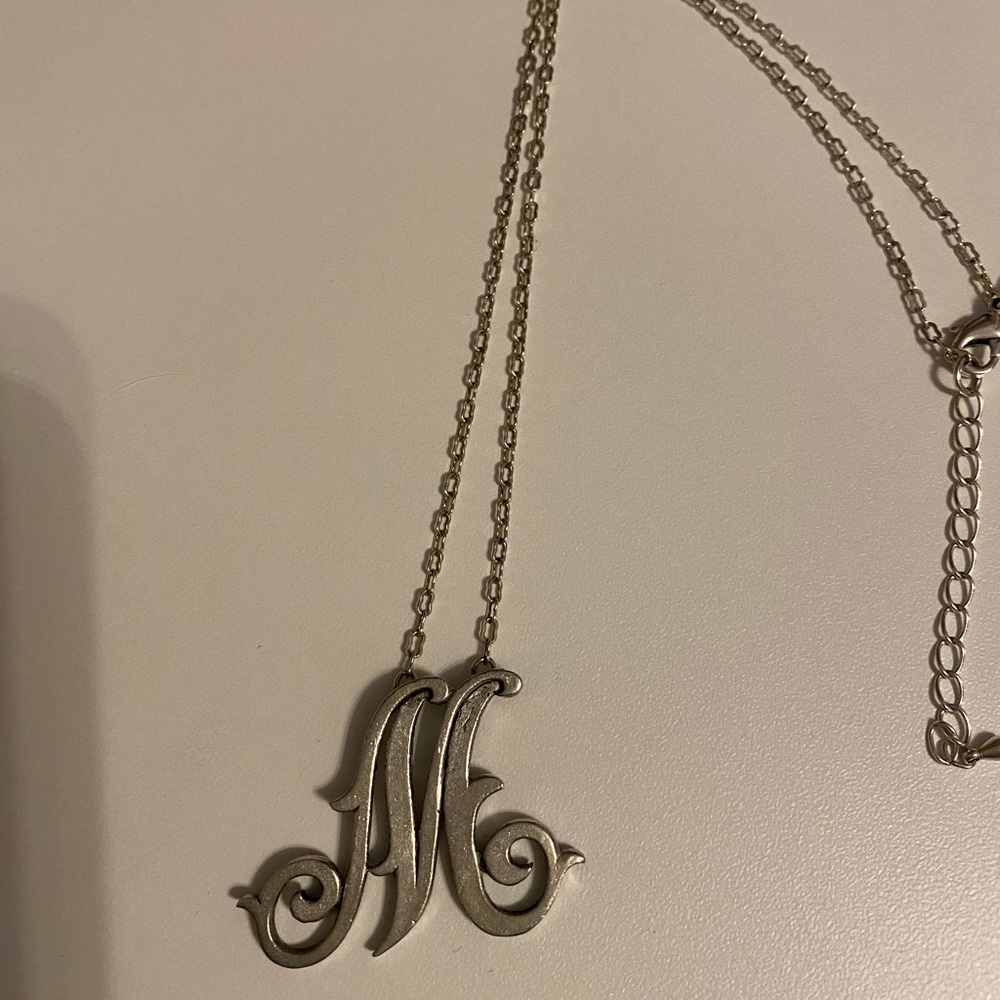 M single initial necklace
